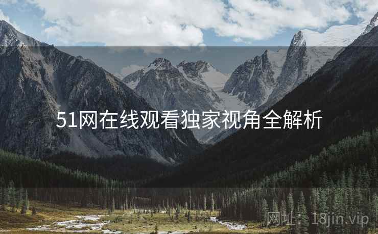51网在线观看独家视角全解析