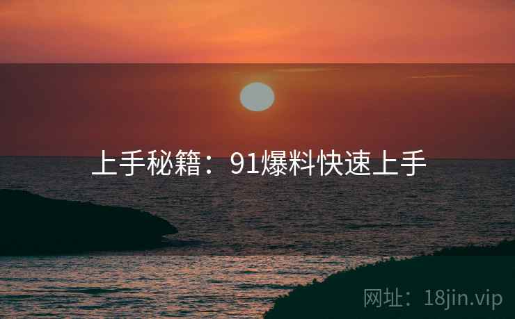 上手秘籍：91爆料快速上手